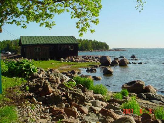 Gammal fiskargård på Sumparens strand